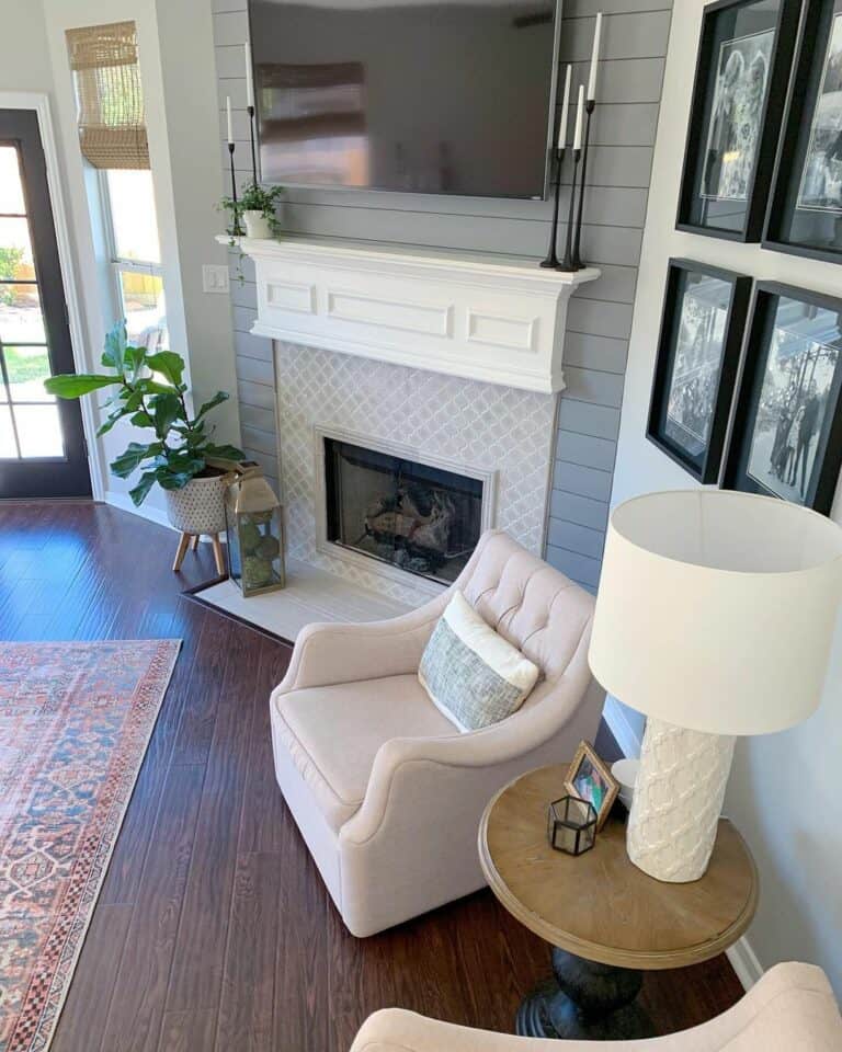 Modern Mantel Décor With TV