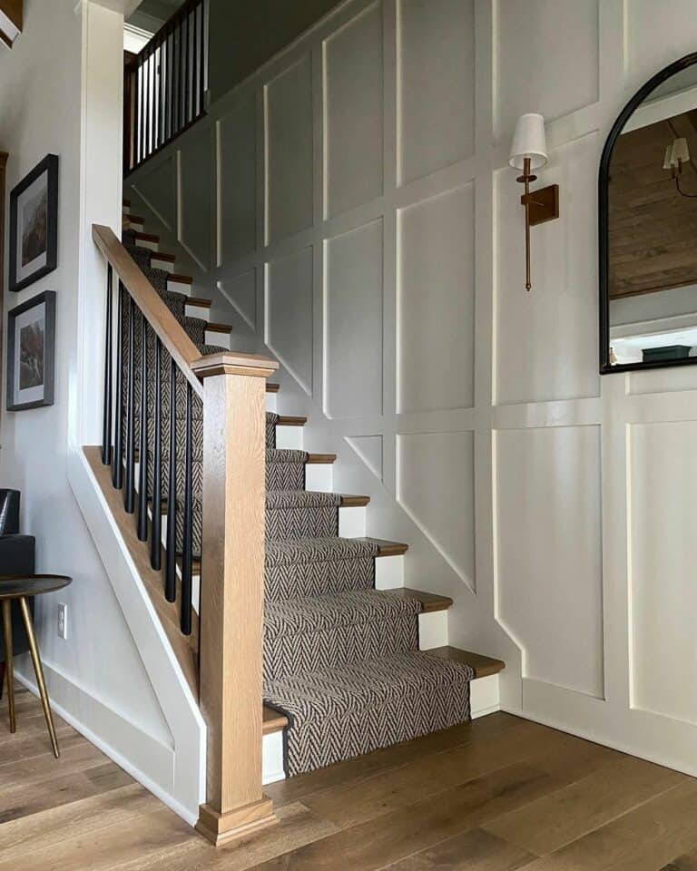 Modern Stair Runner Ideas for a Neutral Stairwell
