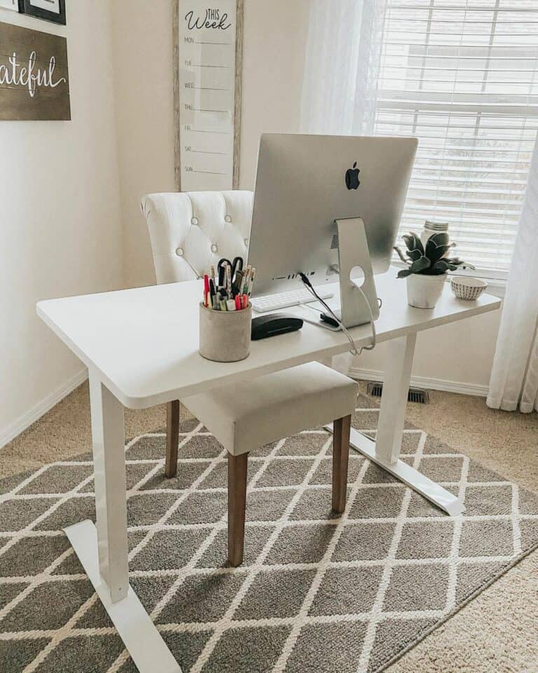 Modern and Minimalistic Farmhouse Office Design