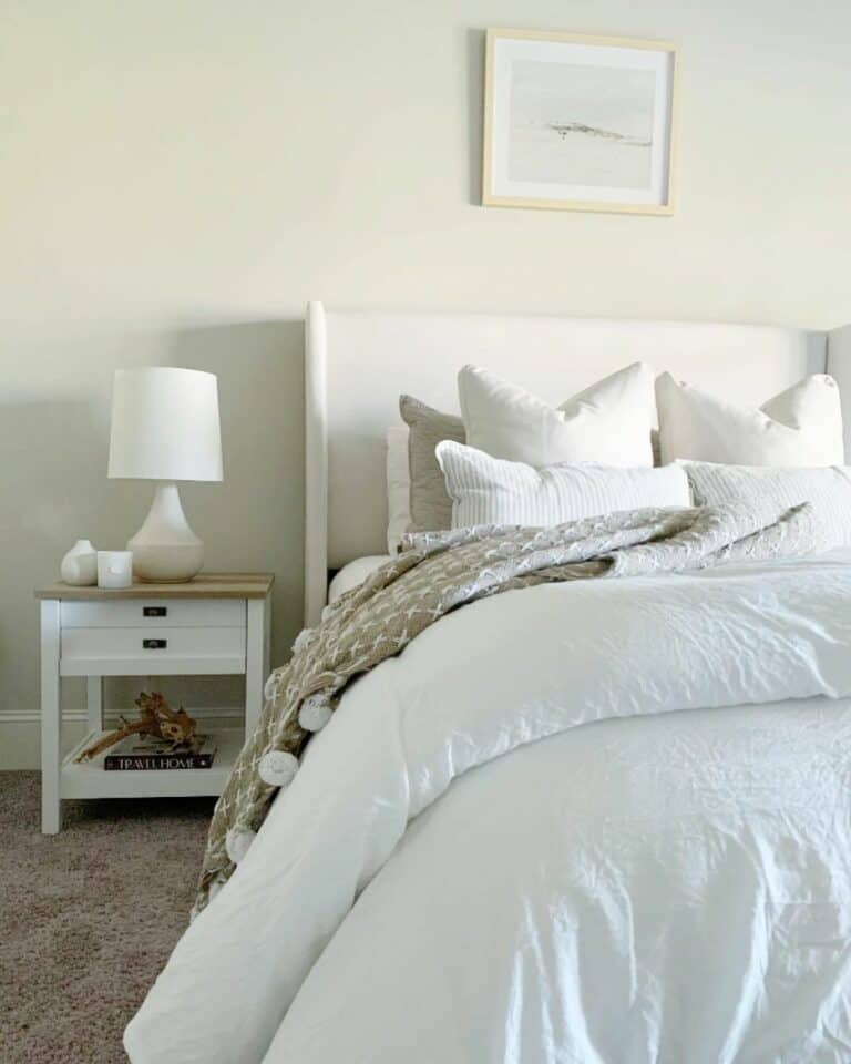 Modern and Plush White Guest Bedroom Idea