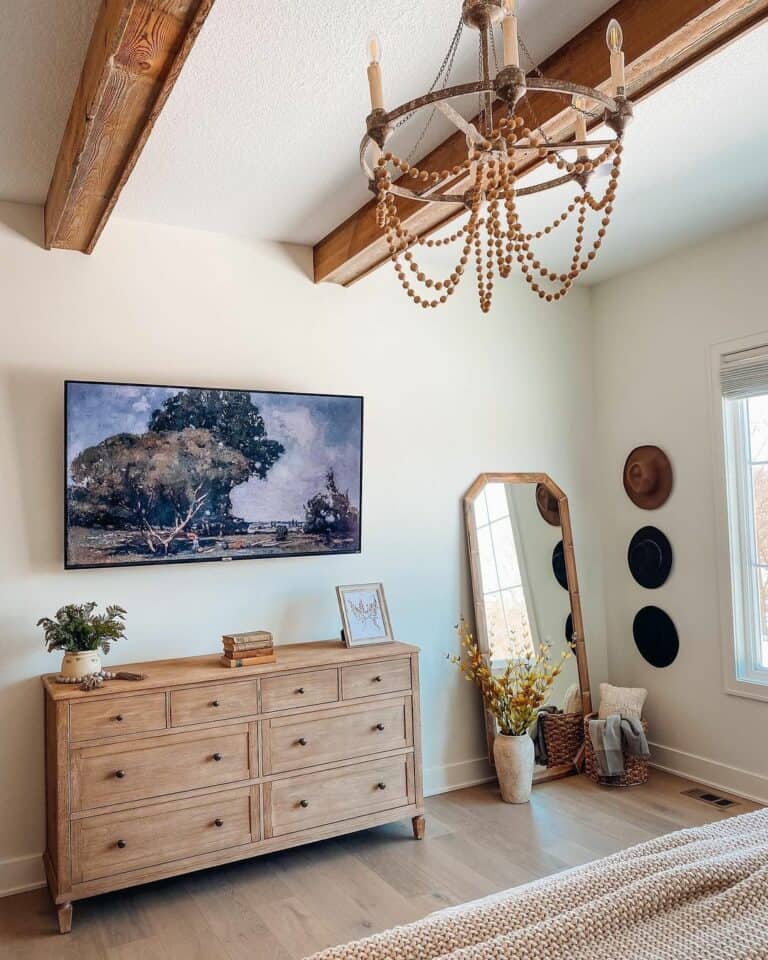 Modern and Rustic Bedroom With Wood Elements