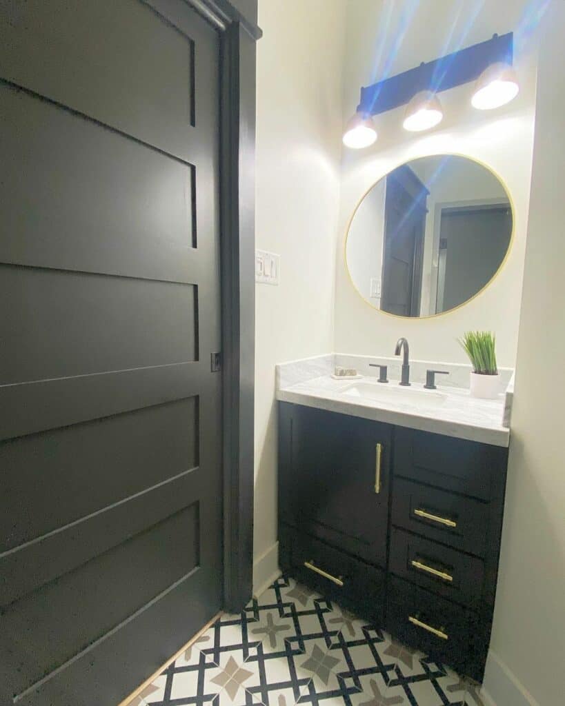 Monochromatic Small Bathroom Vanity Ideas