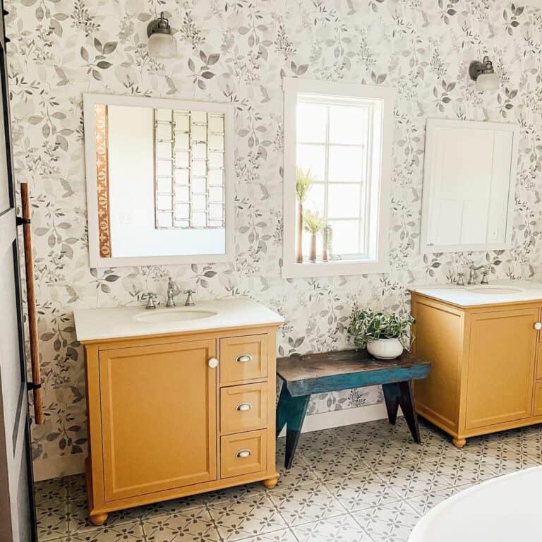 Nature-inspired Bathroom With Vintage
