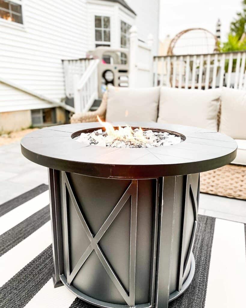 Neutral Farmhouse Porch With Fire Pit Soul & Lane