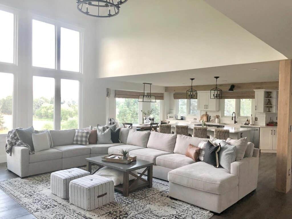 Neutral Grey and White Farmhouse Living Room Ideas Soul & Lane