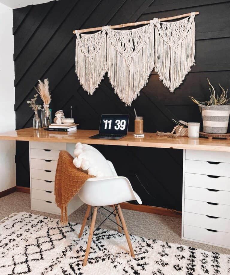 Office Idea With Bohemian Décor