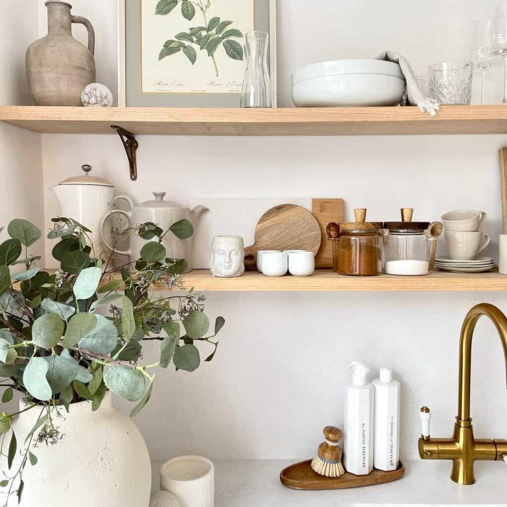 Open Kitchen Shelf Décor Ideas