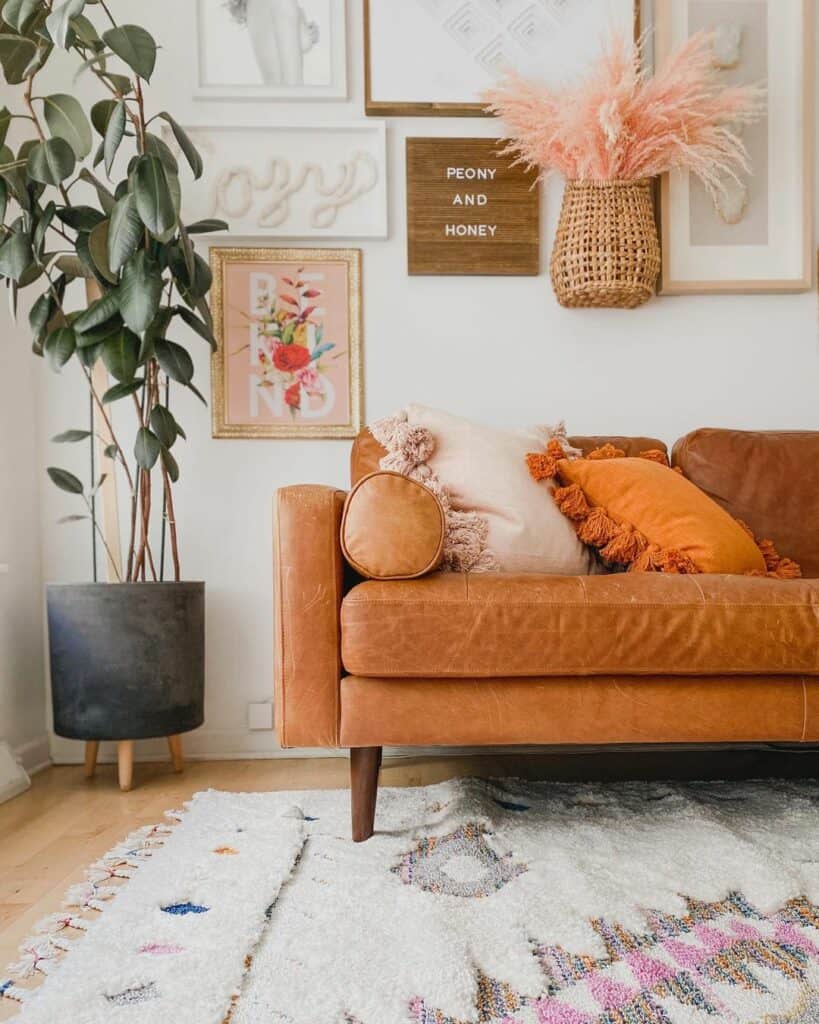 Orange Living Room Ideas With Bohemian Décor