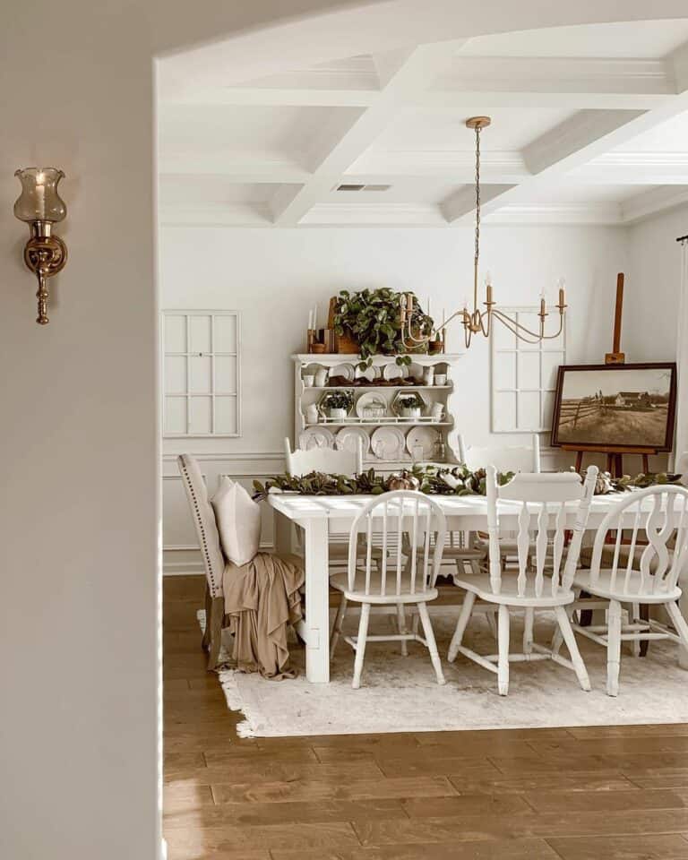 Organic Cottagecore Rustic Dining Room