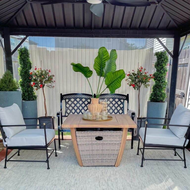 Outdoor Table With Lounge Chairs