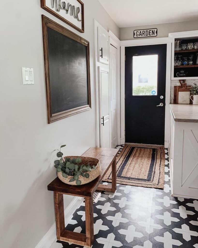 Painted Tile Flooring Ideas for Entryway