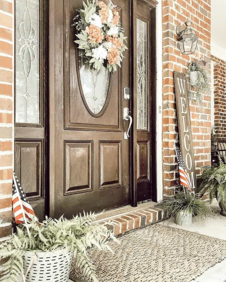 Patriotic Styling for Traditional Porch
