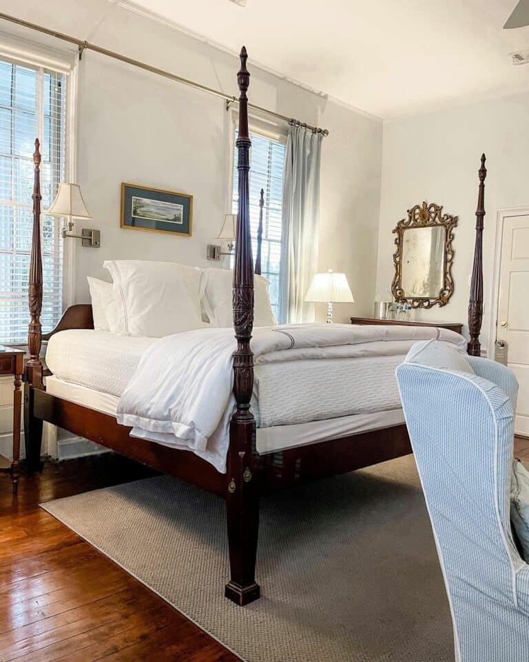Pencil-post Bed With Carved Detailing