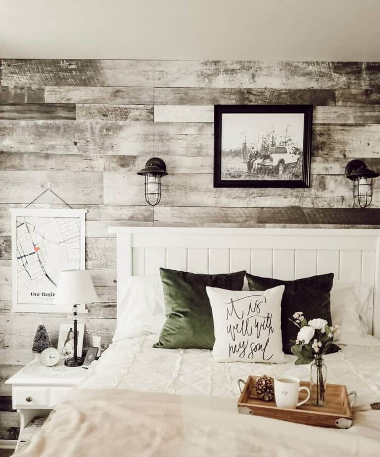 Pine Green and Blush Color Scheme for Bedroom