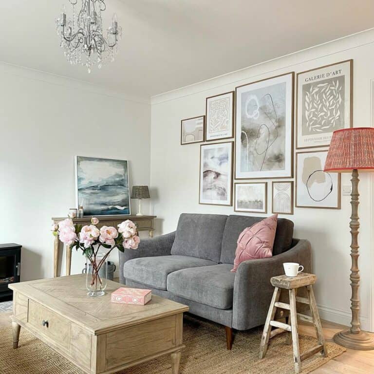 Pink Accented Living Room