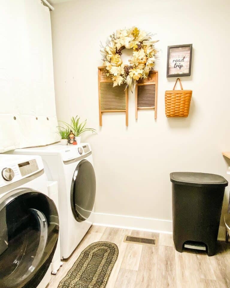 Plastic Caddy Storage Solutions for a Small Laundry Room