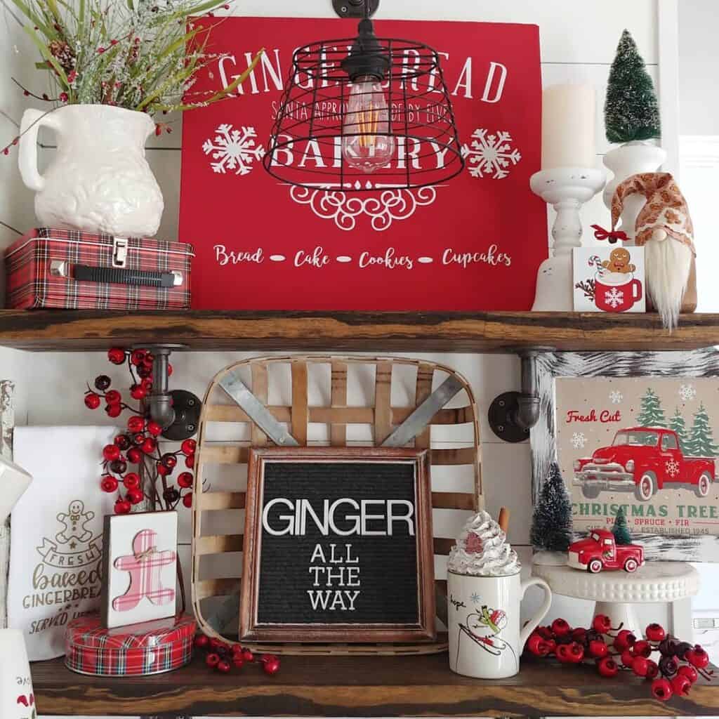 Red Truck Christmas Shelf Display Soul & Lane