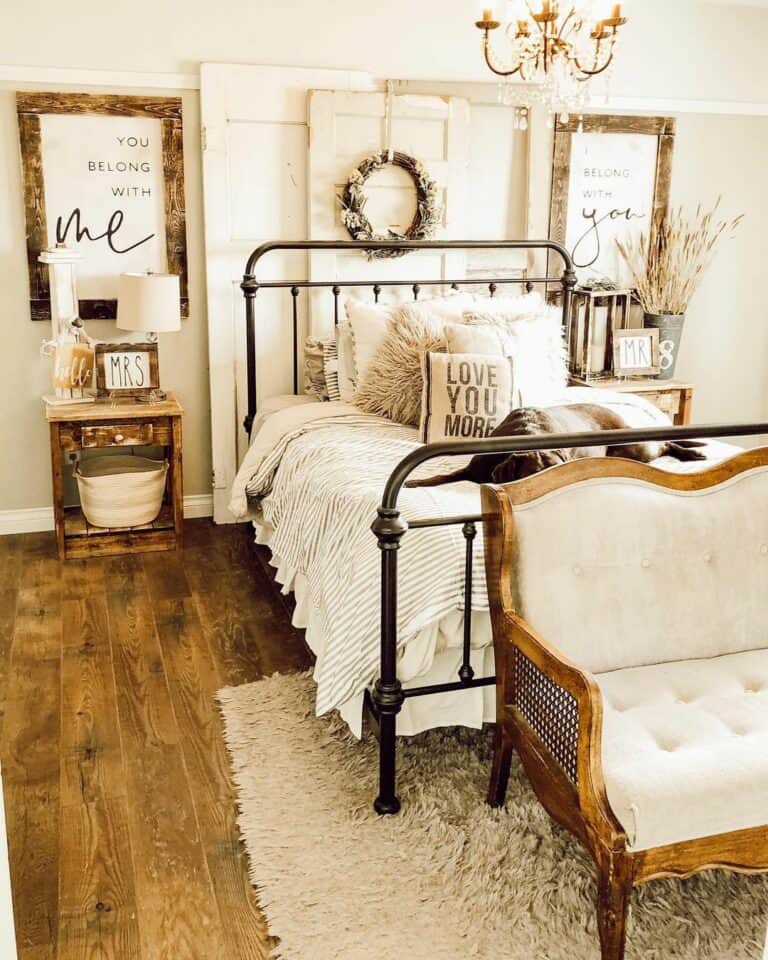 Romantic Farmhouse Bedroom With Rustic Accents Soul & Lane