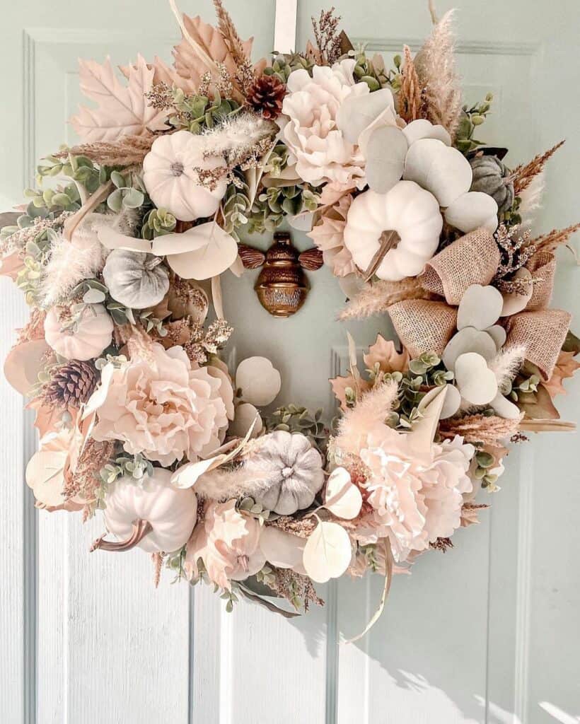 Rose Gold and Pink Autumn Wreath Inspiration