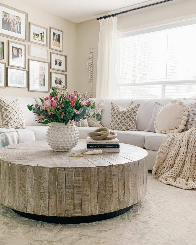 Round Wood Coffee Table