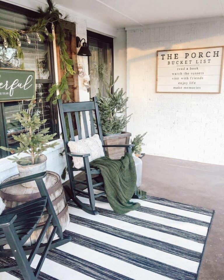 Rustic Christmas Porch Decoration