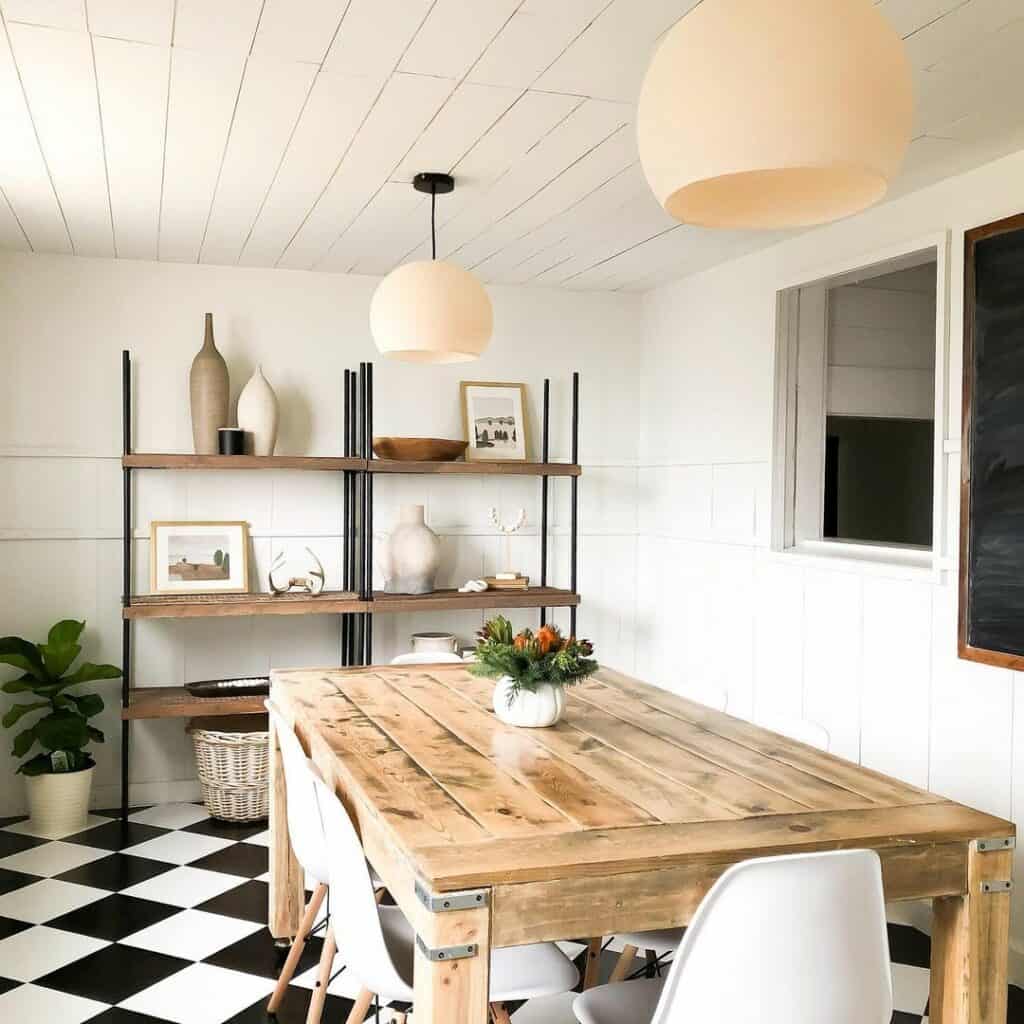 Rustic Dining Room With a Fun Twist