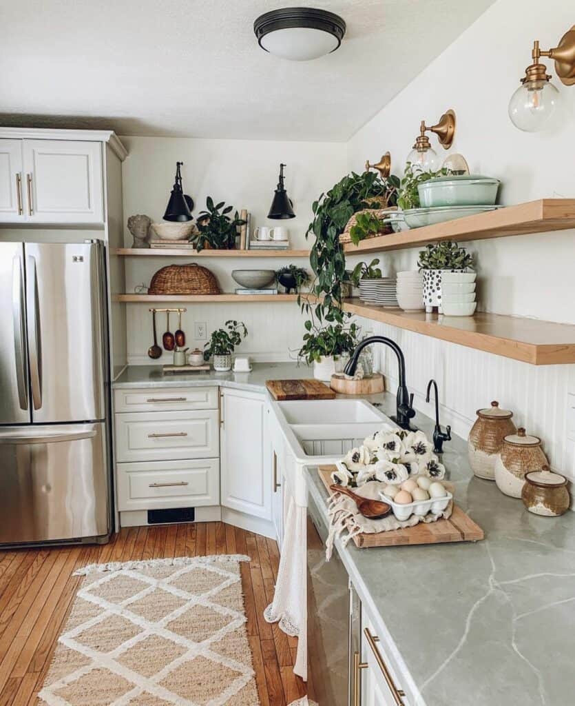 Rustic Kitchen With Modern Touches