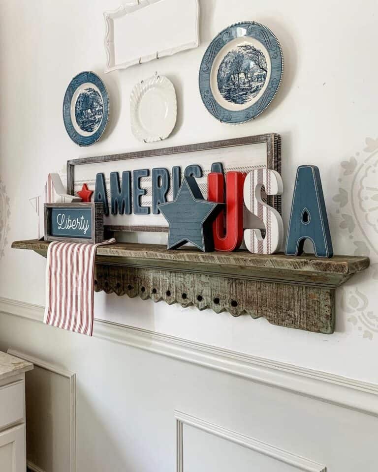 Rustic Memorial Day Wall Display