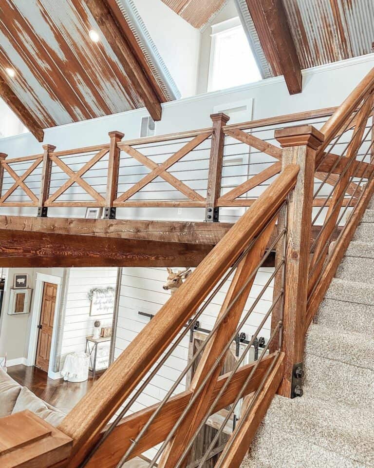 Rustic Metal and Wood Ceiling