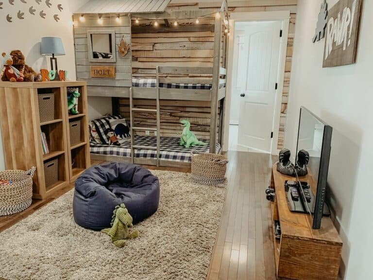 Rustic Wooden Kid's Bedroom