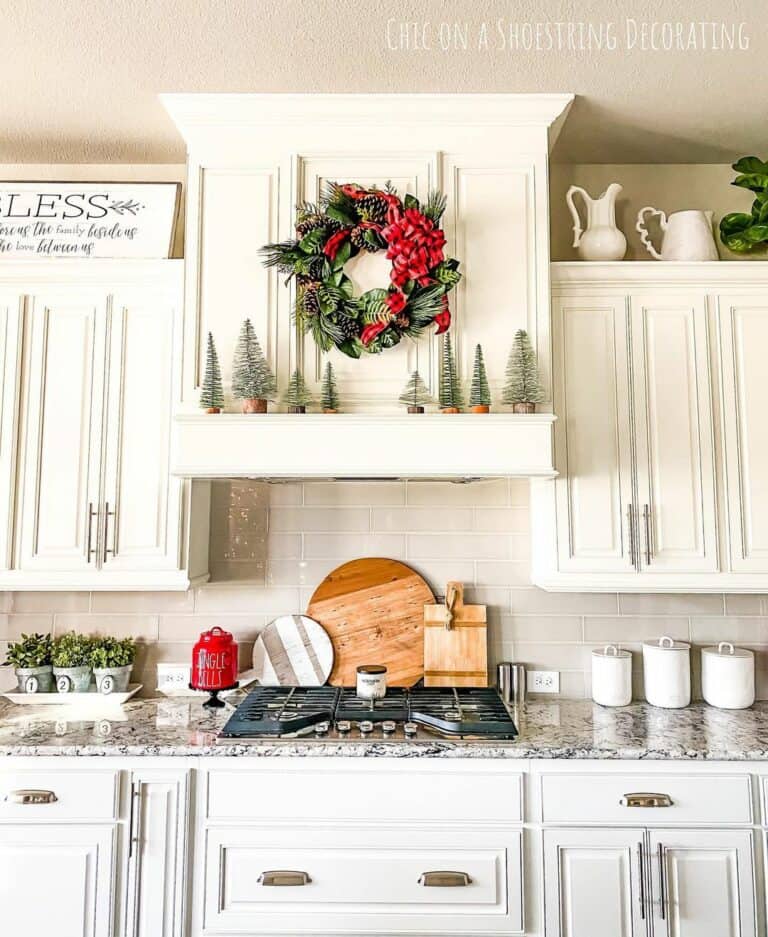 Seasonal Décor Displayed on Kitchen Hood