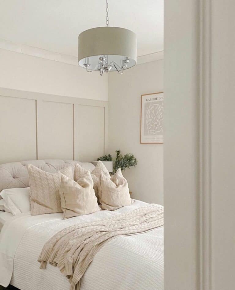 Serene Bedroom With Cream Cushions