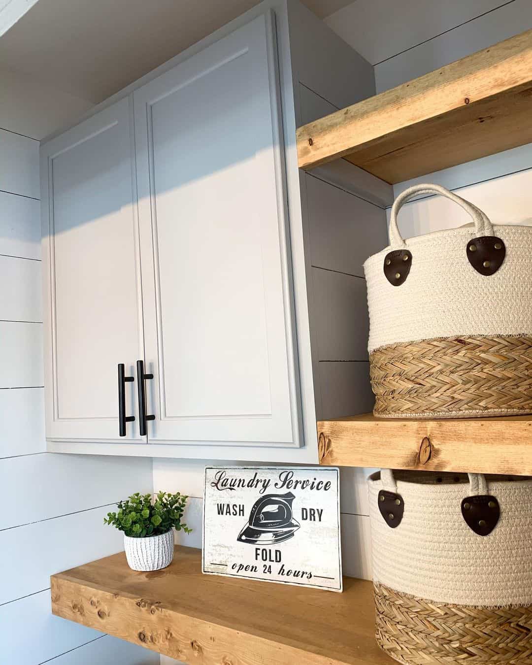 Short Black Handles and Floating Wood Shelves Soul & Lane