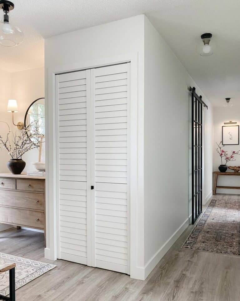 Shutter-style Doors for a Compact Closet