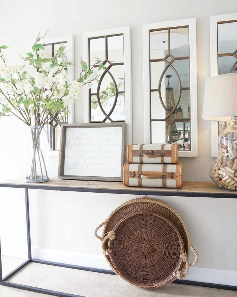 Side Table Décor in Farmhouse Bedroom