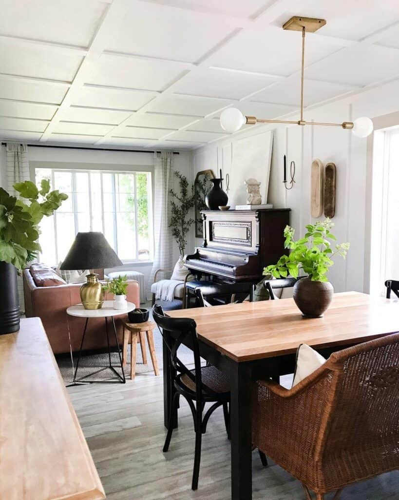 Simple Ceiling Trim Ideas With Coffered Ceiling