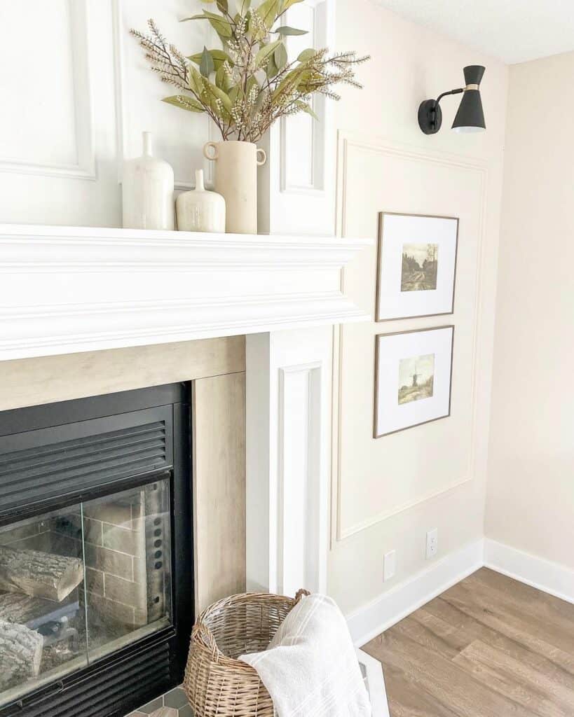 Simple Modern Styling for Fireplace