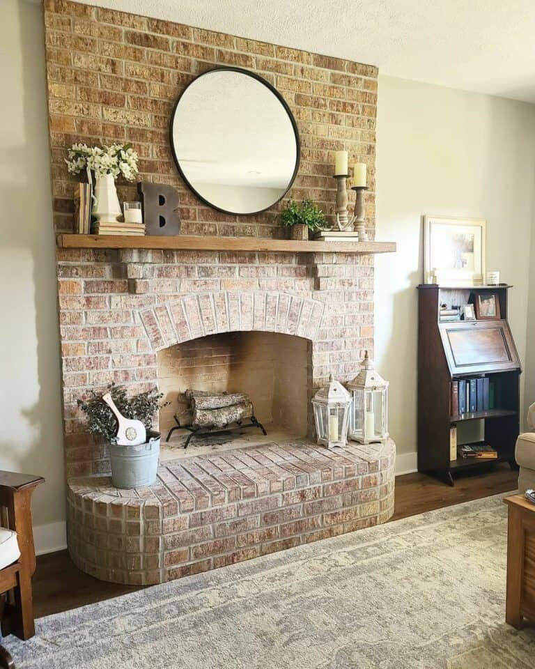 Simple Wood Mantel Shelf