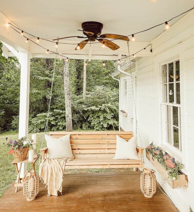 Southern Farmhouse Front Entrance Decoration