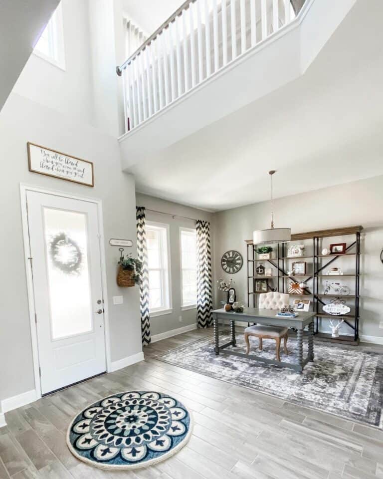 Spacious Traditional Farmhouse Office Layout