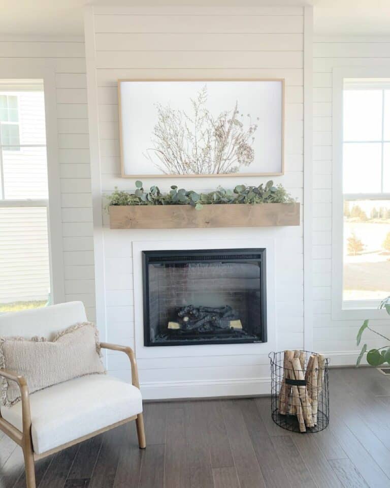 Spring Styling for Modern Fireplace Mantel