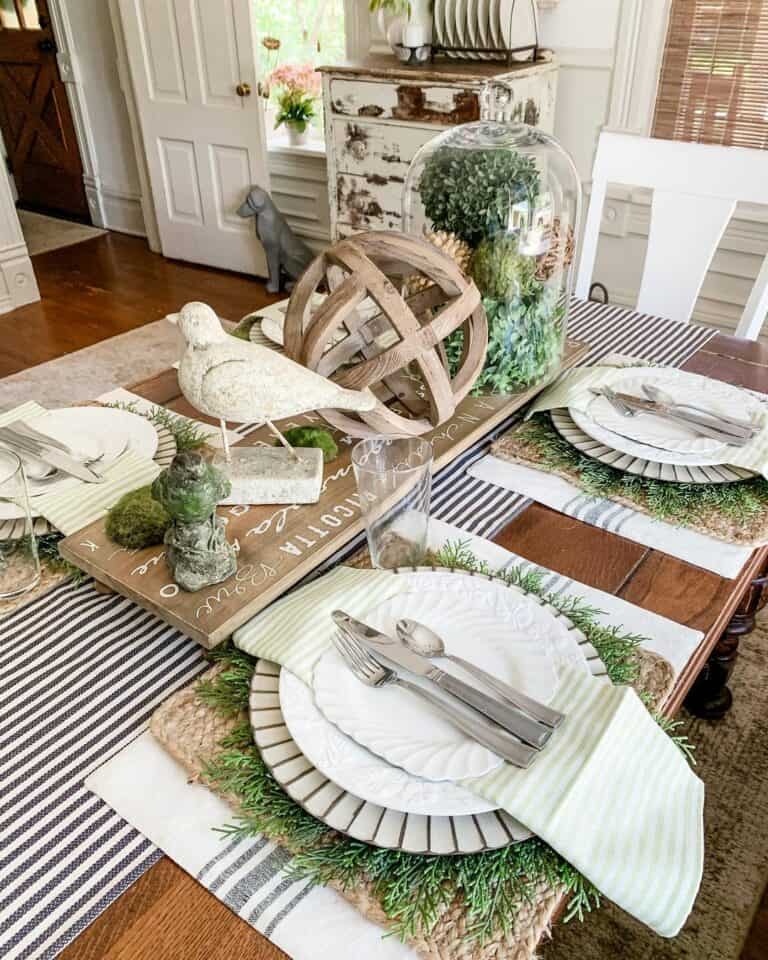 Summer Tablescape for Modern Farmhouse Dining Room