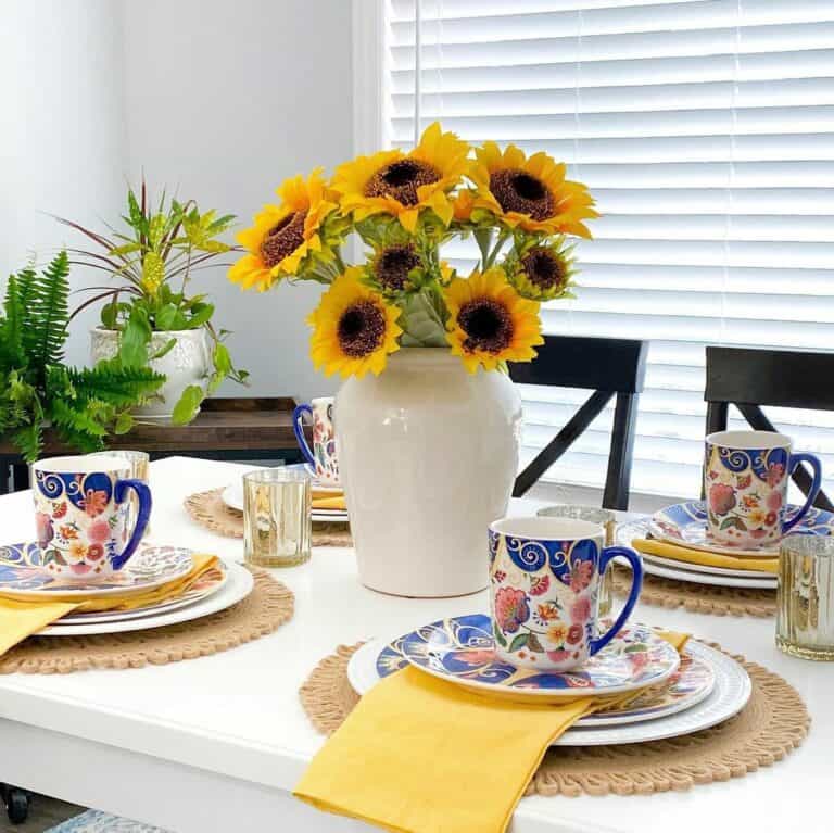 Sunflower-inspired Table Centerpiece