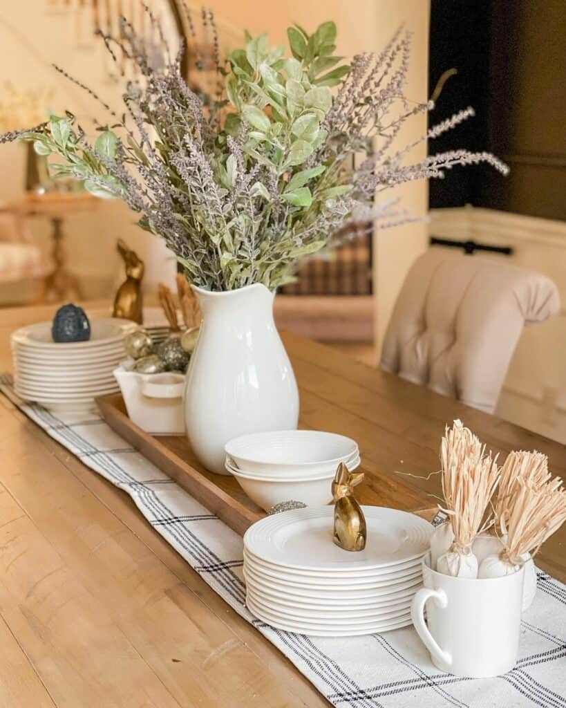 Tableware Used as a Centerpiece
