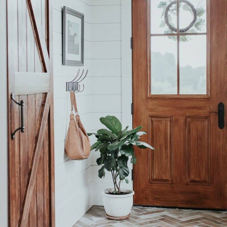 Tiled Entryway With Different Doors