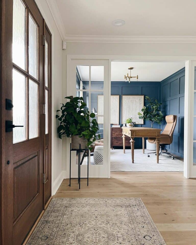 Timeless Farmhouse Office Entryway Design