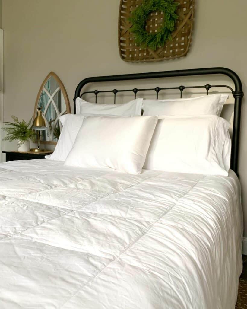 Tobacco Basket and Wreath Above Bed Soul & Lane