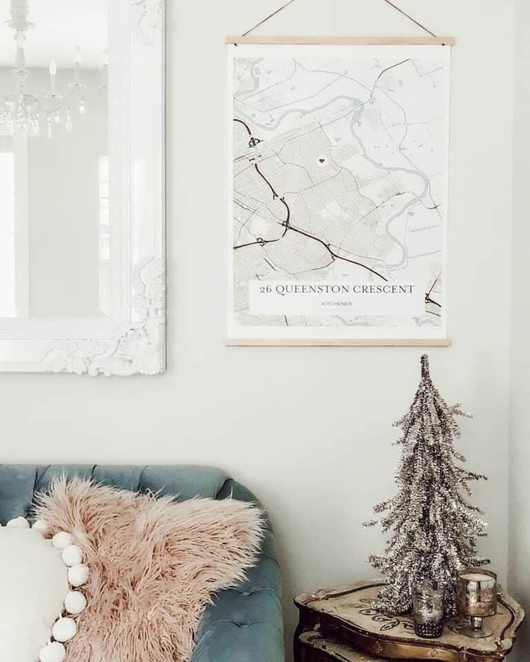 Velvet Sofa and Vintage Styling