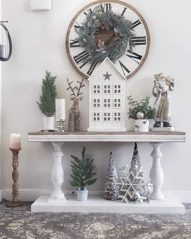 Vintage Decorations and Seasonal Greenery