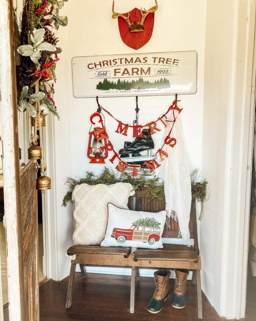 Vintage Decorations in Compact Entryway - Soul & Lane
